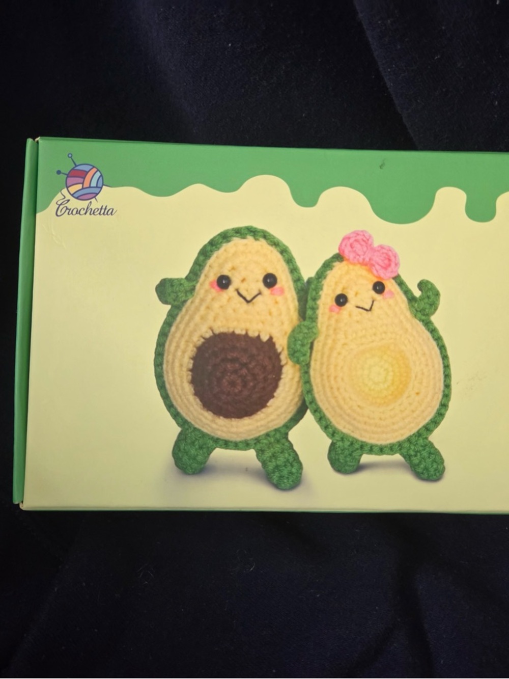 Crochetta Avocado Couple - Green & Yellow